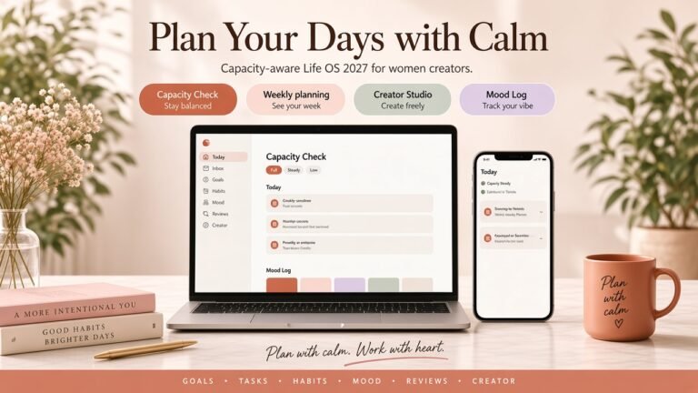 All-in-One Life OS 2027 Digital Planner Template Notion For Female Creator — How to Use Every Feature